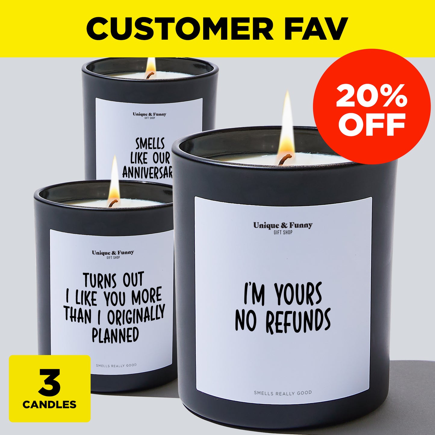 Romantic Candle - Guaranteed Smile Bundle (3 Candles)