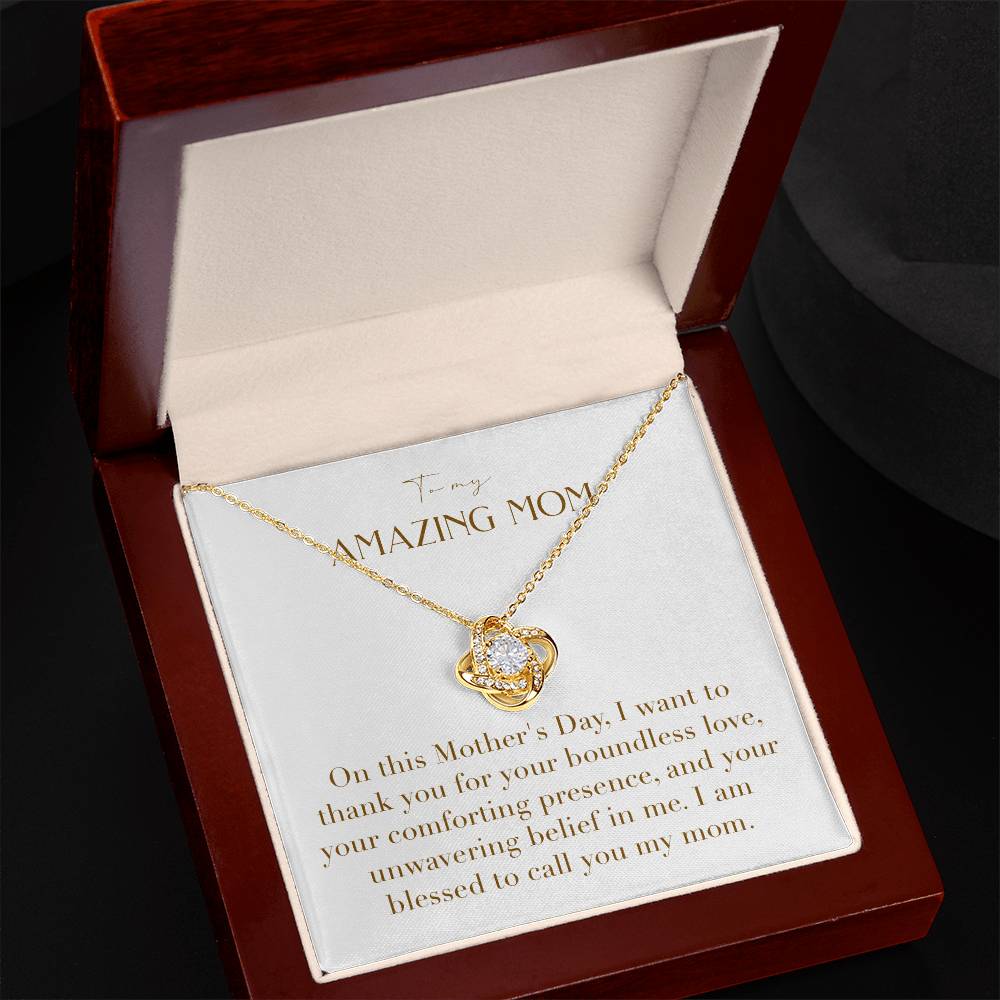 Unity Knot Necklace - On This Mother's Day I Want to Thank You