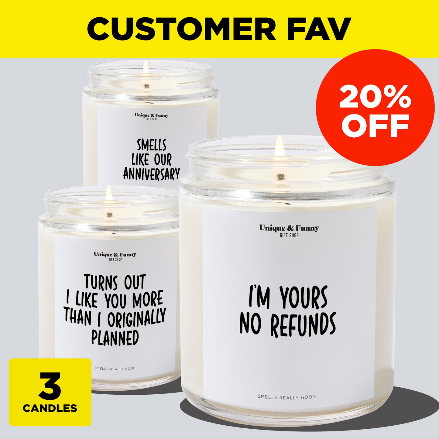 Romantic Candle - Guaranteed Smile Bundle (3 Candles)