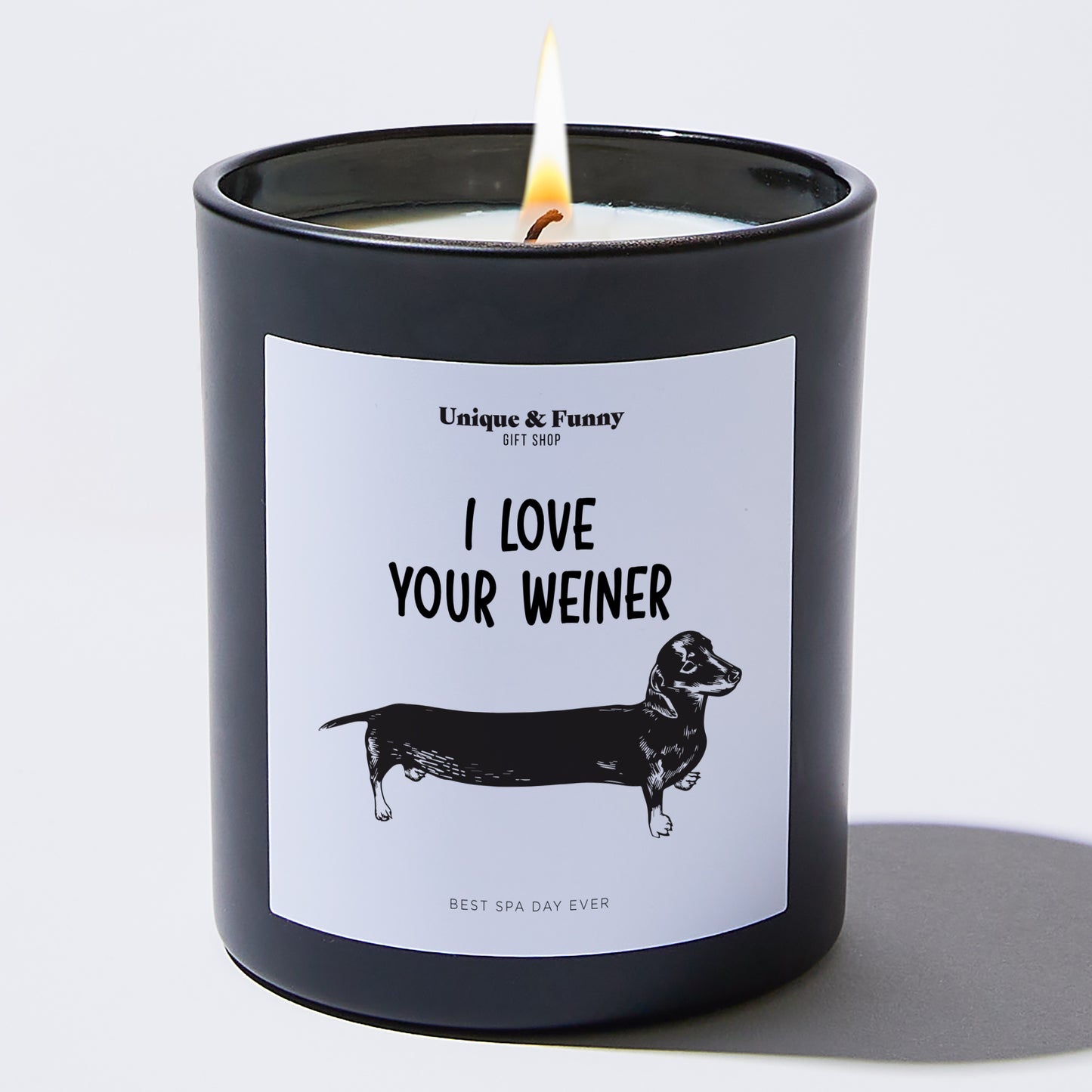 Anniversary Present - I Love Your Weiner - Candle