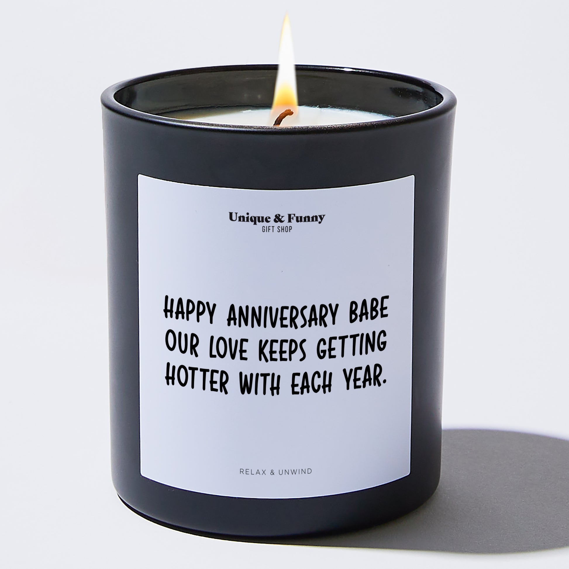 Anniversary Happy Anniversary, Babe. Our Love Keeps Getting Hotter With Each Year. - Unique and Funny Gift Shop