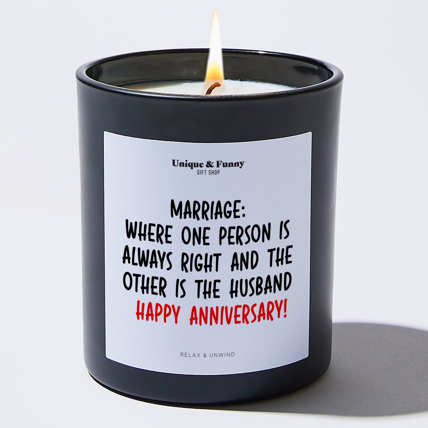 Anniversary Marriage: Where One Person is Always Right, and the Other is the Husband. Happy Anniversary! - Unique and Funny Gift Shop