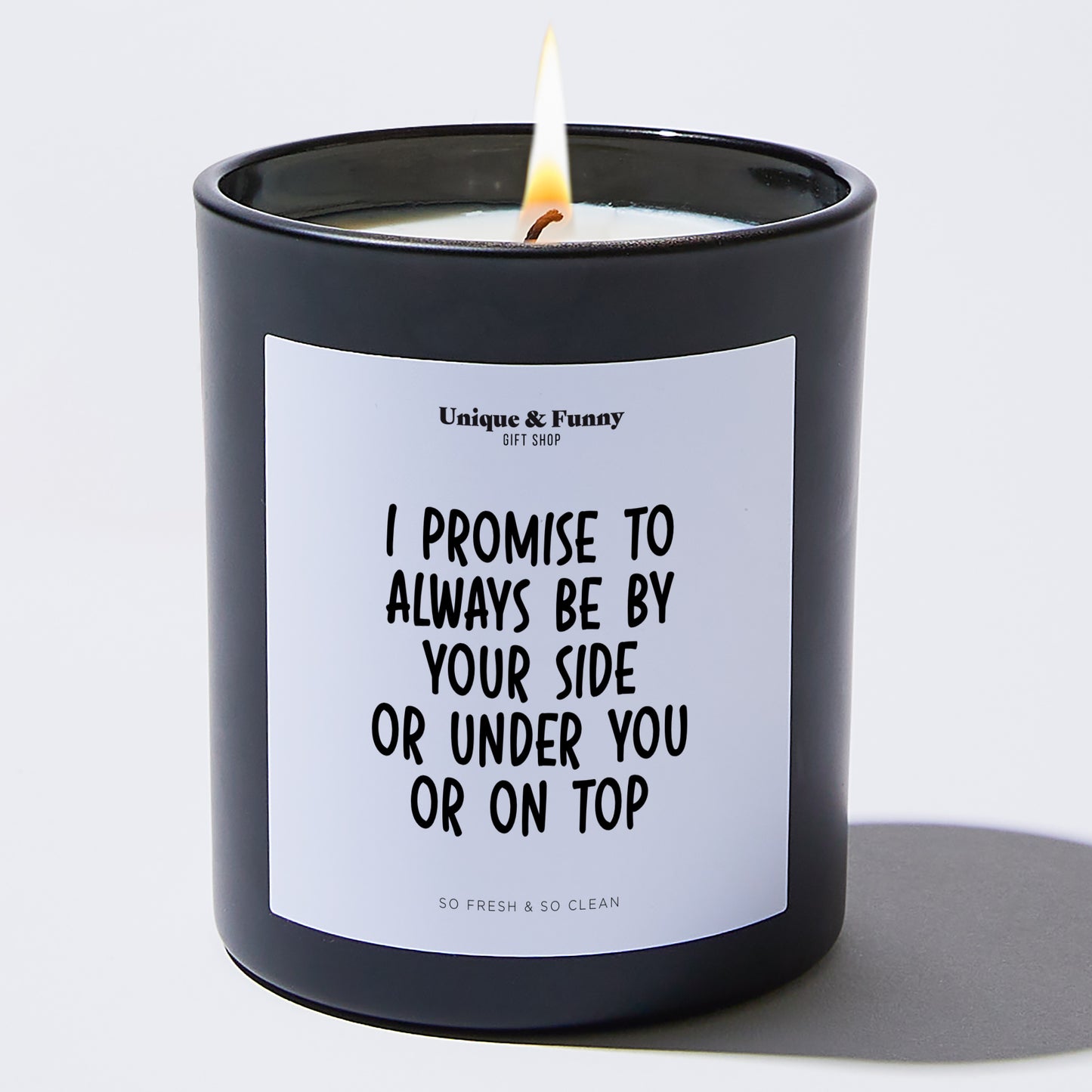 Anniversary Present - I Promise to Always Be by Your Side or Under You or on Top - Candle