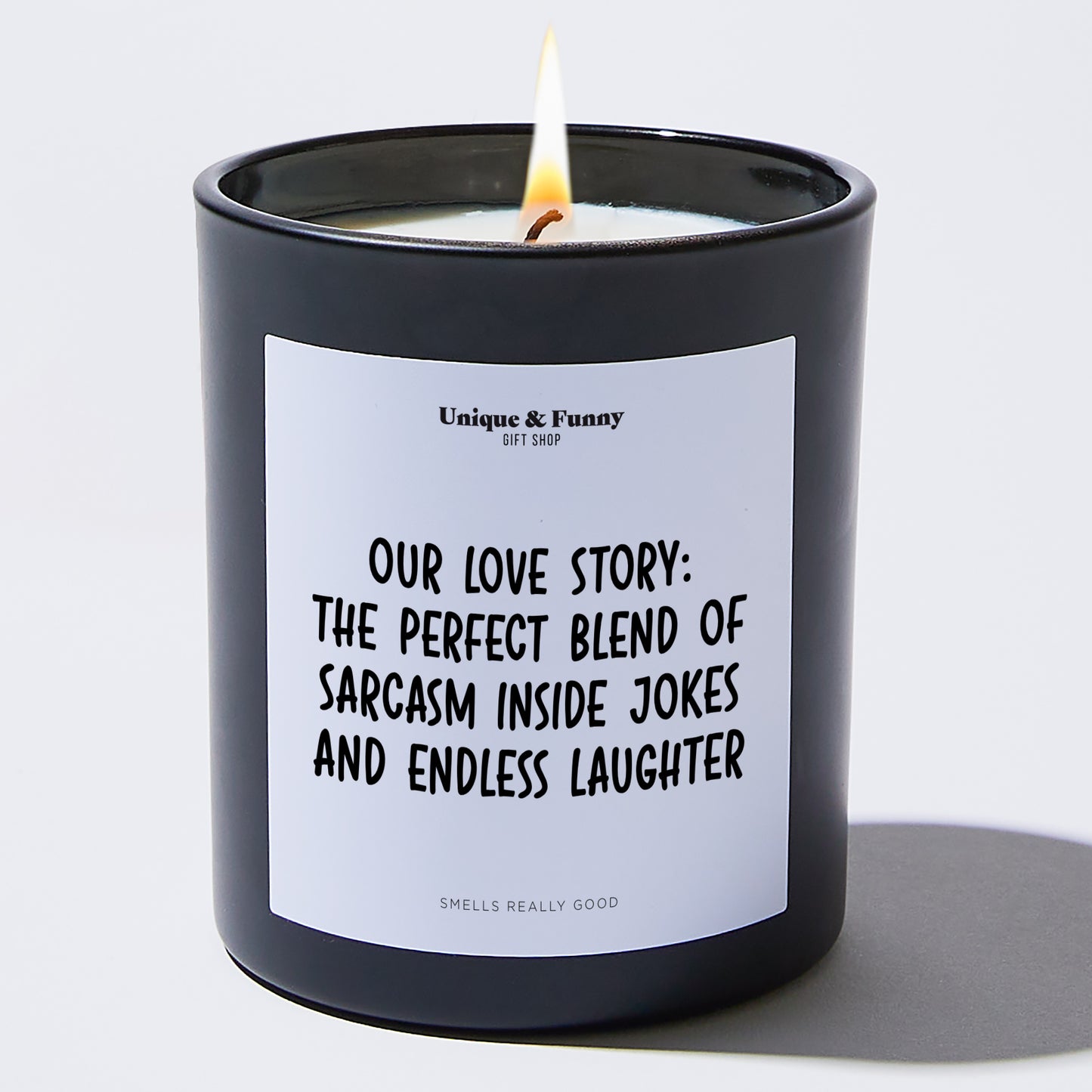 Anniversary Present - Our Love Story: The Perfect Blend of Sarcasm, Inside Jokes, and Endless Laughter. - Candle