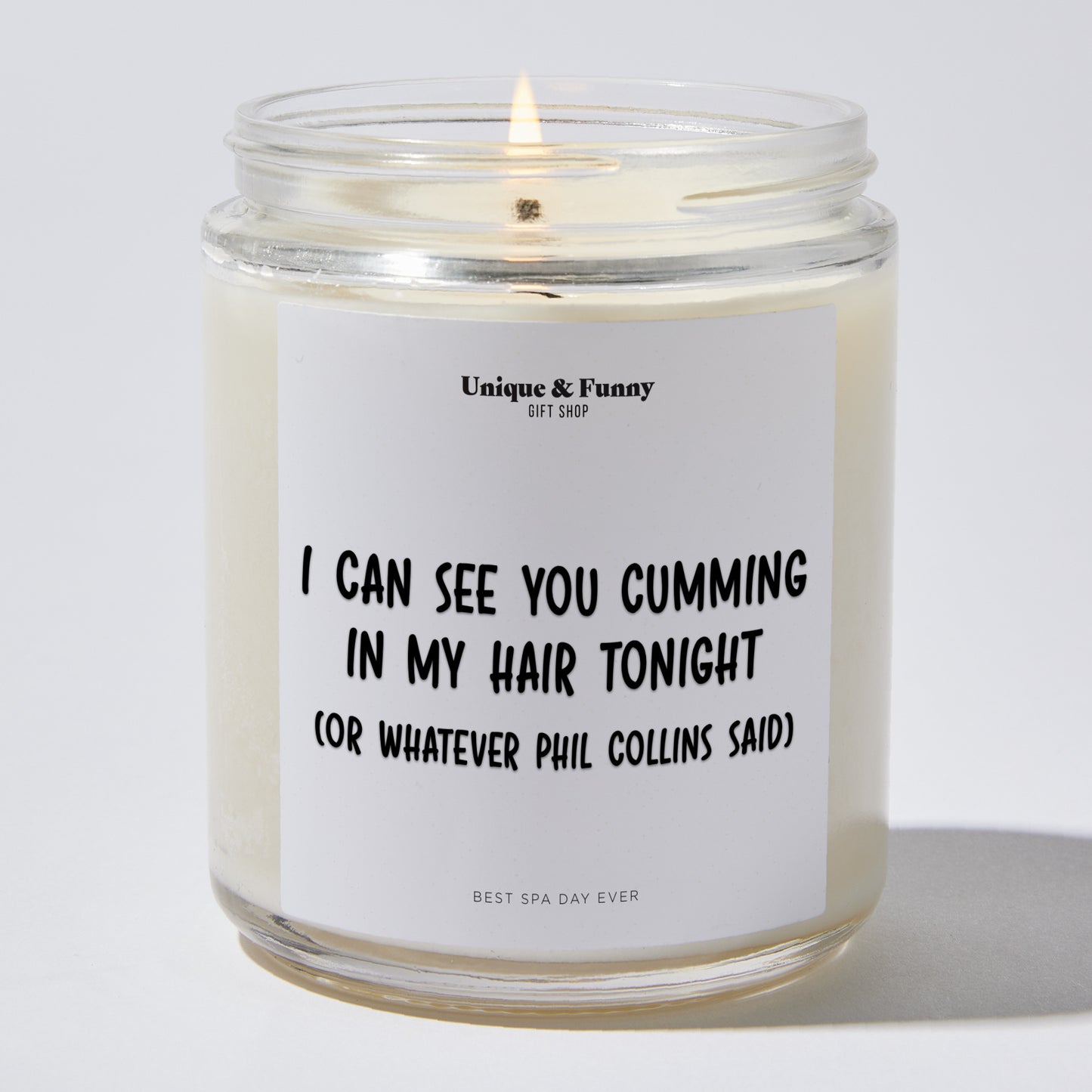 Anniversary Present - I Can See You Cumming in My Hair Tonight (or Whatever Phil Collins Said) - Candle