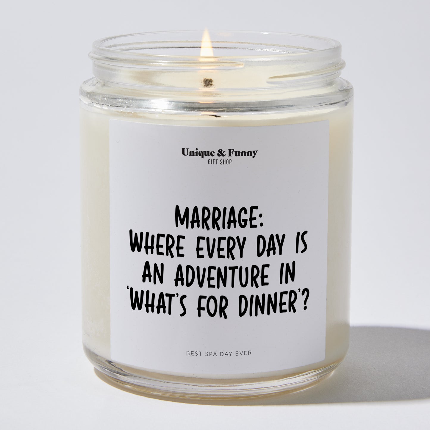 Anniversary Present - Marriage: Where Every Day is an Adventure in What's for Dinner? - Candle