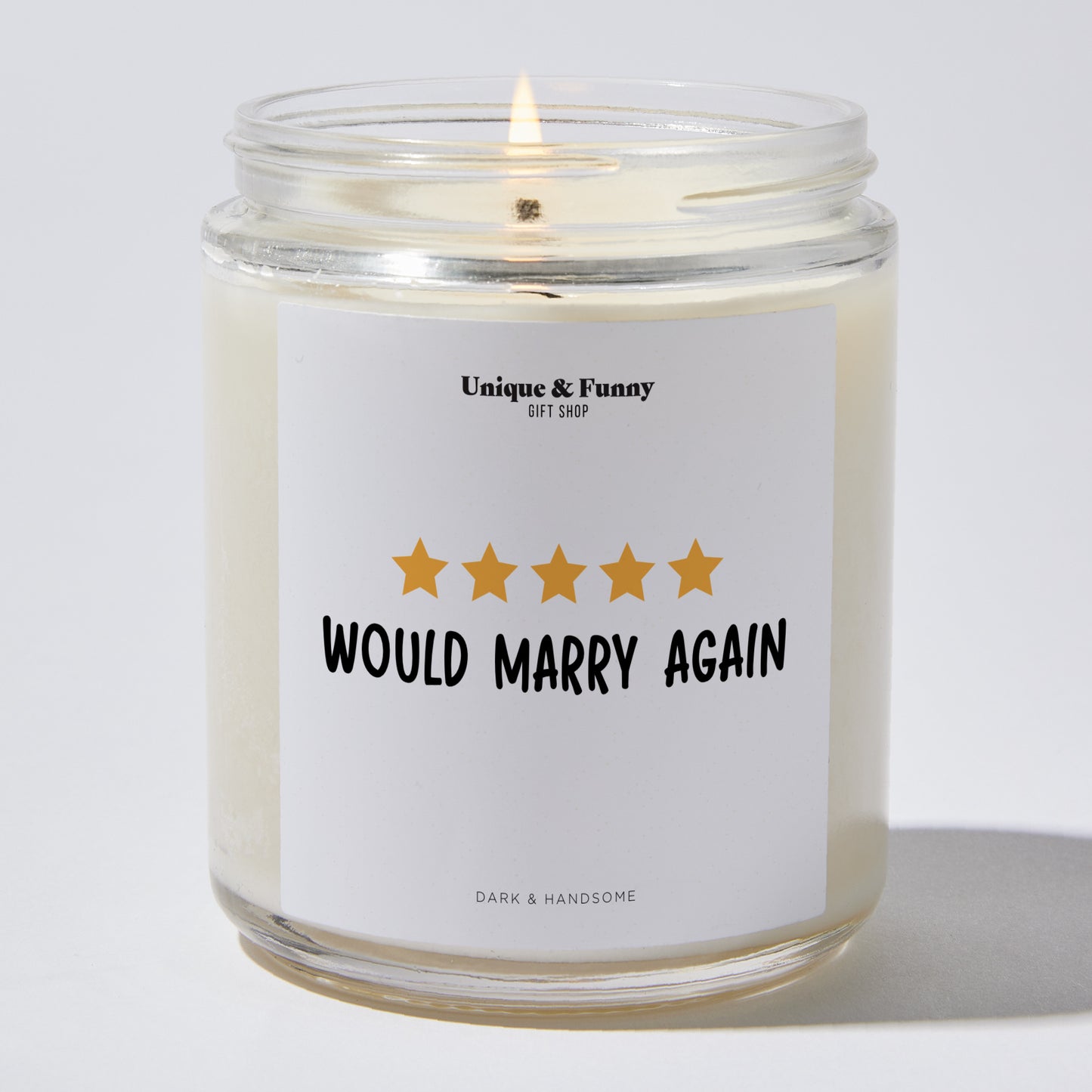 Anniversary Present - 5 Star Would Marry Again - Candle