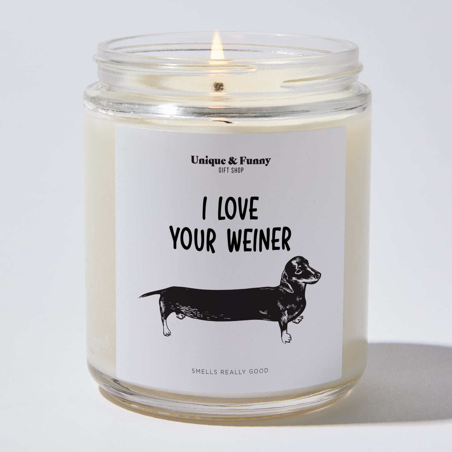 Anniversary Present - I Love Your Weiner - Candle