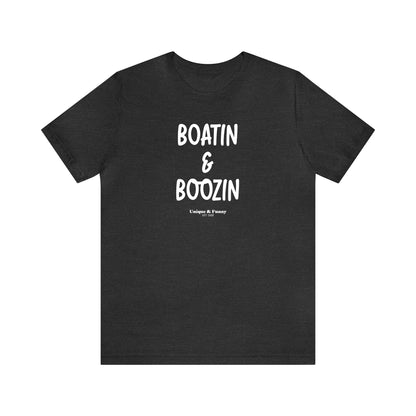 Funny Shirts for Women - Boatin & Boozin - Women’s T Shirts