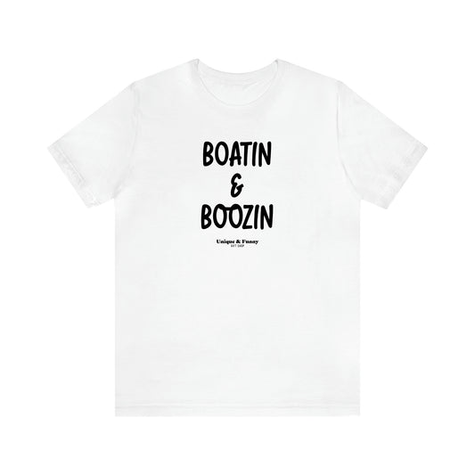 Women's T Shirts Boatin & Boozin - Unique and Funny Gift Shop